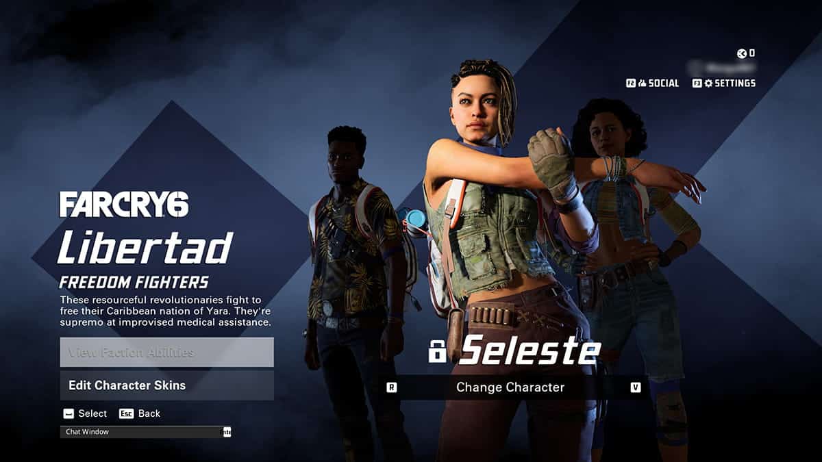 This image shows the character selection screen for XDefiant, featuring Seleste from the Libertad faction.