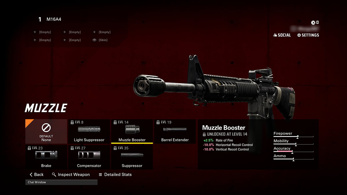 Image of Muzzle Booster attachment on M16A4 in XDefiant.