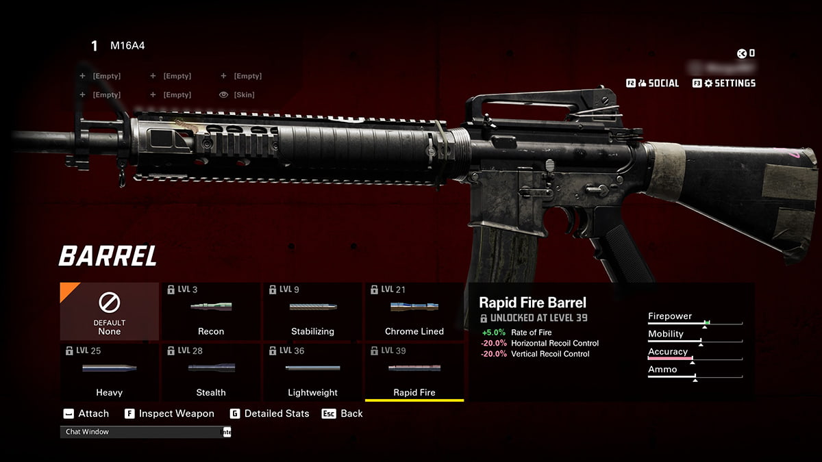 Image of Rapid Fire Barrel attachment on M16A4 in XDefiant.