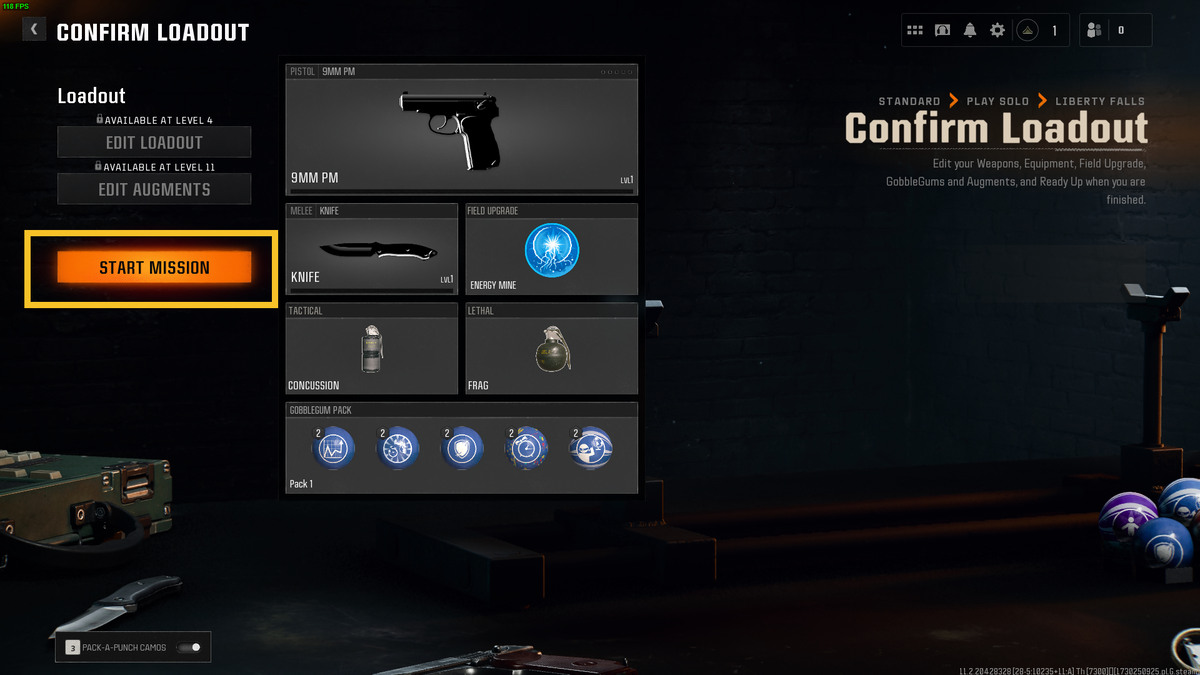 How to play Zombies solo in Black Ops 6: Zombies pre-match menu.